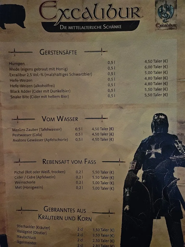 Menu_Eventgastronomie und Mittelalter-Restaurant 