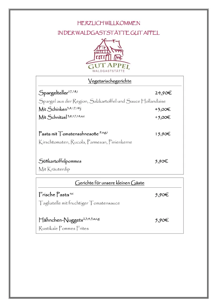 Menu_Waldgaststätte Gut Appel_Helvesiek_immagine_3