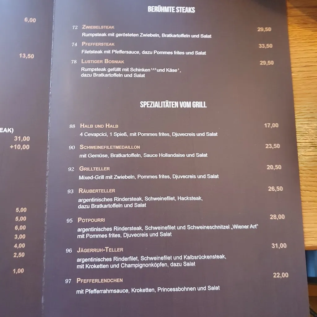 Menu_Restaurant Jägerruh_Hagen_immagine_2