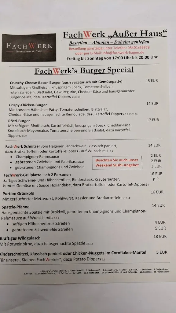 Menu_Restaurant FachWerk_Wald_immagine_1