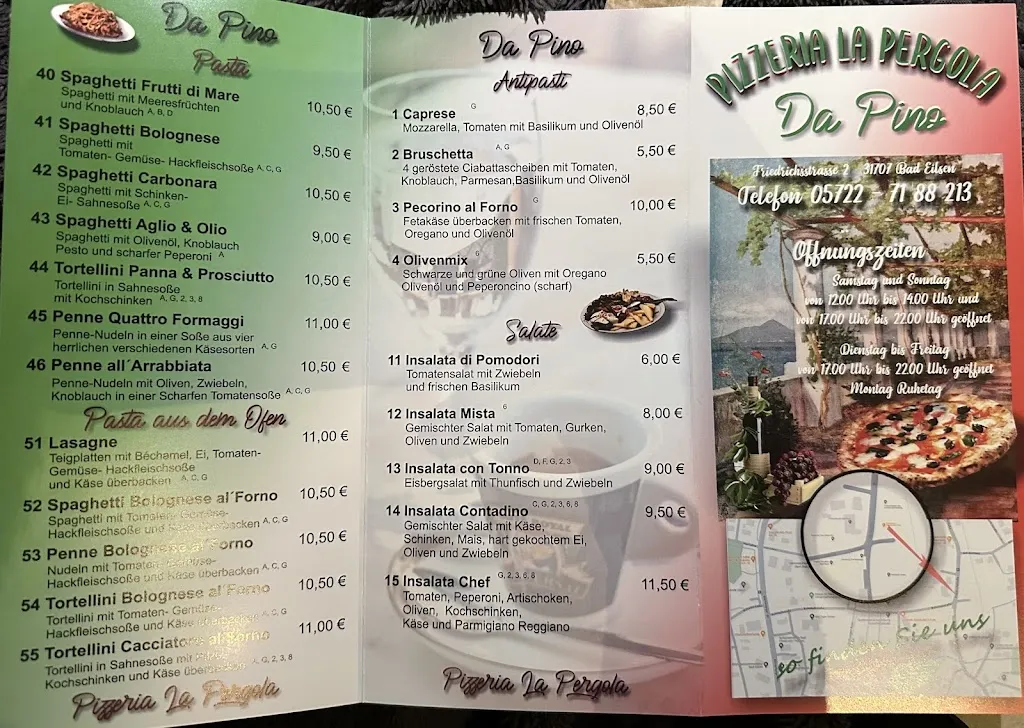 Menu_Pizzeria La Pergola bei Pino_Eilsen_image_2
