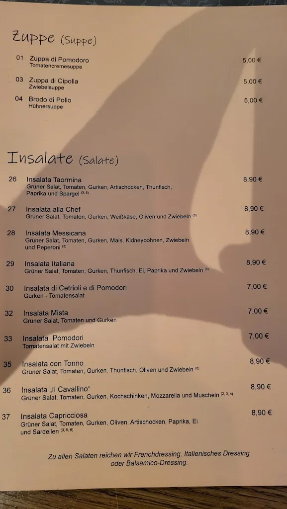 Menu_Gaststätte Il Cavallino_Essen_image_2