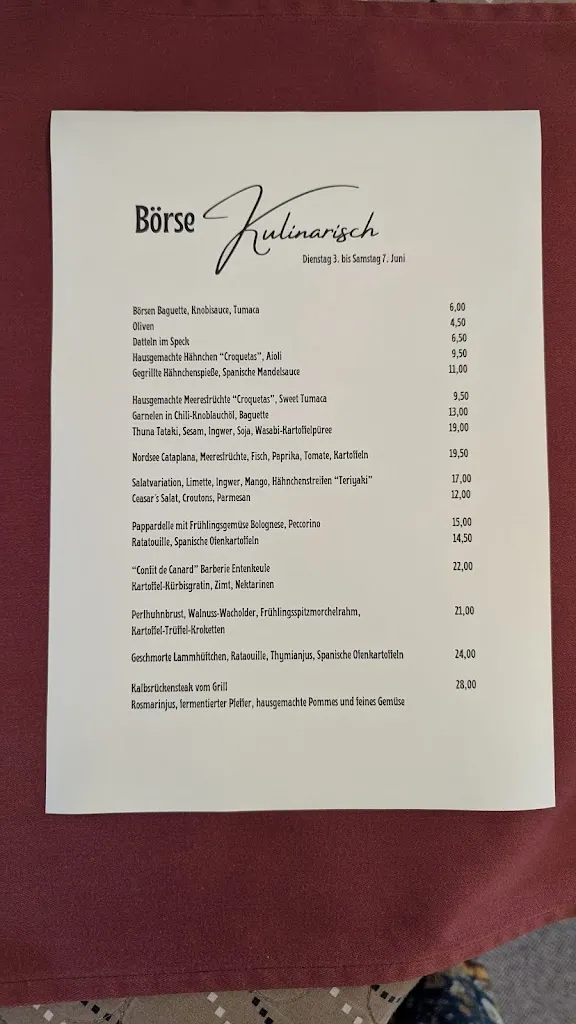 Menu_Zur Börse_Aurich_immagine_1