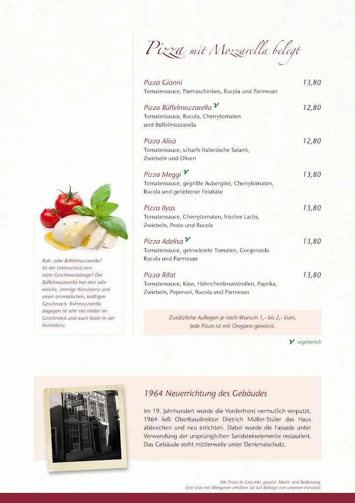 Menü_Ristaurante Pizzeria Michelangelo_Aurich_Bild_1