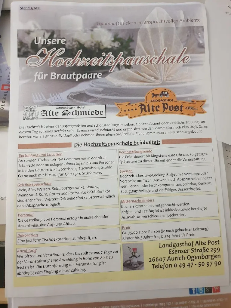 Menu_Landgasthof Alte Post_Aurich_immagine_1