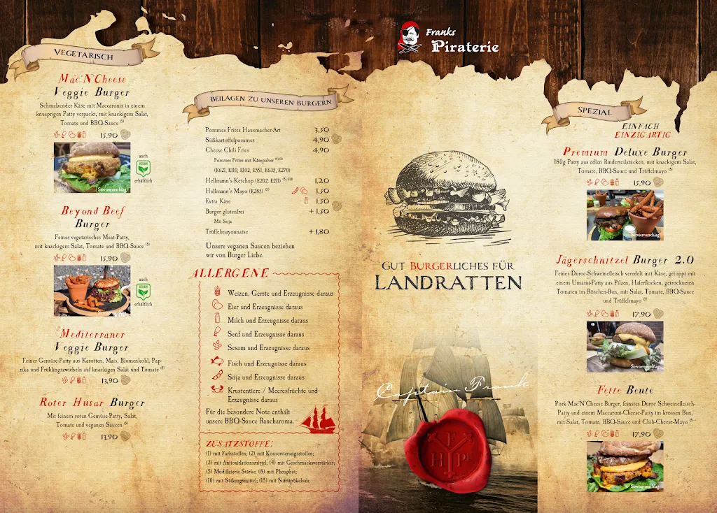 Menu_Restaurant Franks Piraterie_Gandersheim_immagine_1