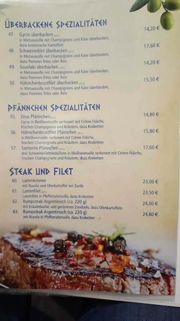 Menu_Restaurant Artemis_Gandersheim_immagine_1
