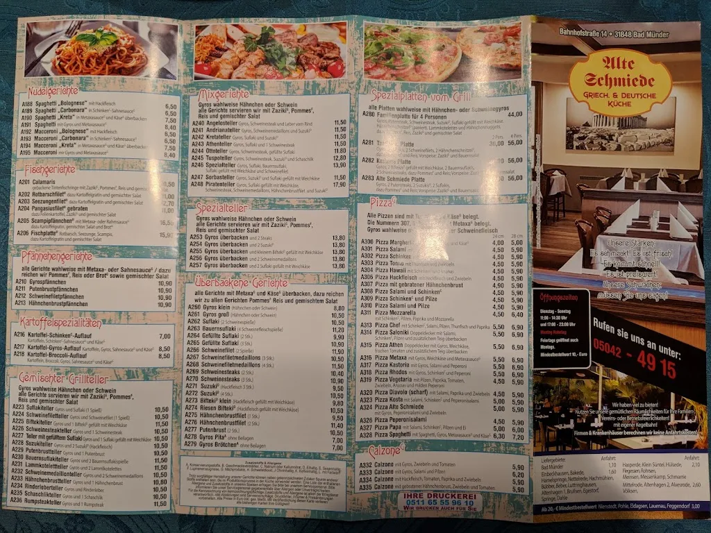 Menü_Restaurant Alte Schmiede_Deister_Bild_2