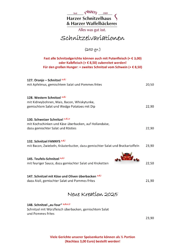 Menü_Harzer Schnitzelhaus & Harzer Waffelbäckerei_Sachsa_Bild_4