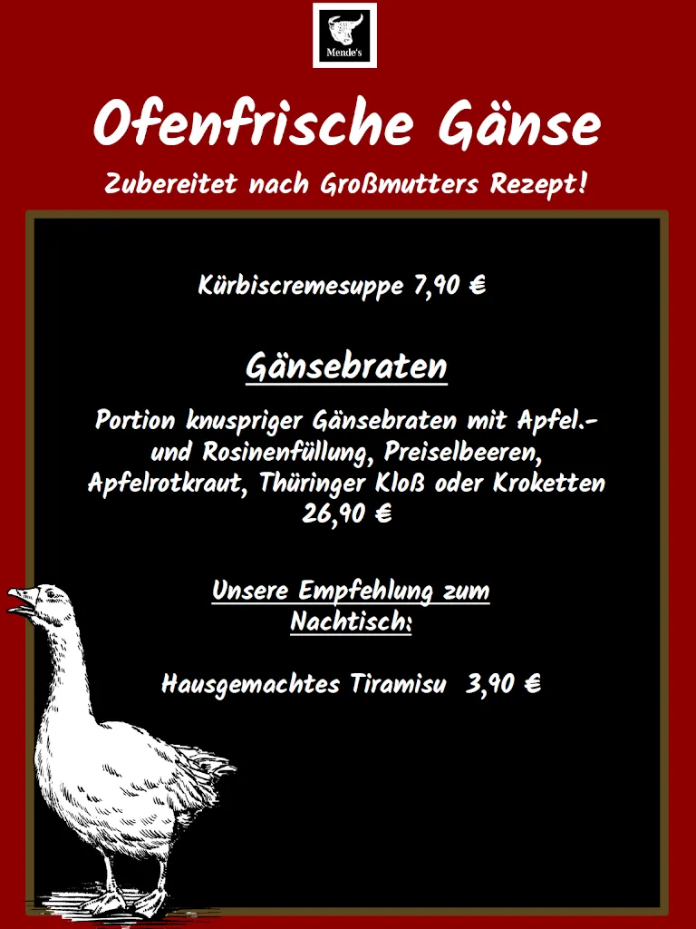Menu_Mende's Steakhaus_Sachsa_image_1