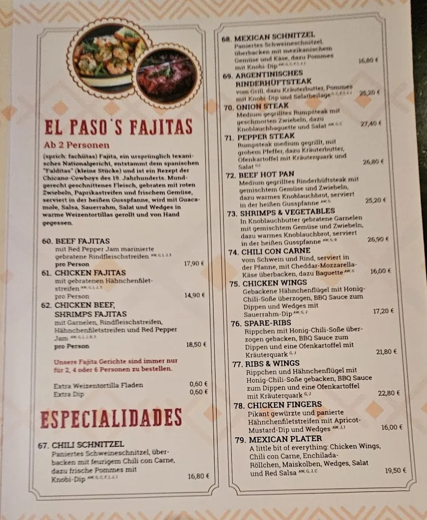 Menu_El Paso | cantina y bar mexicano_Rothenfelde_image_1