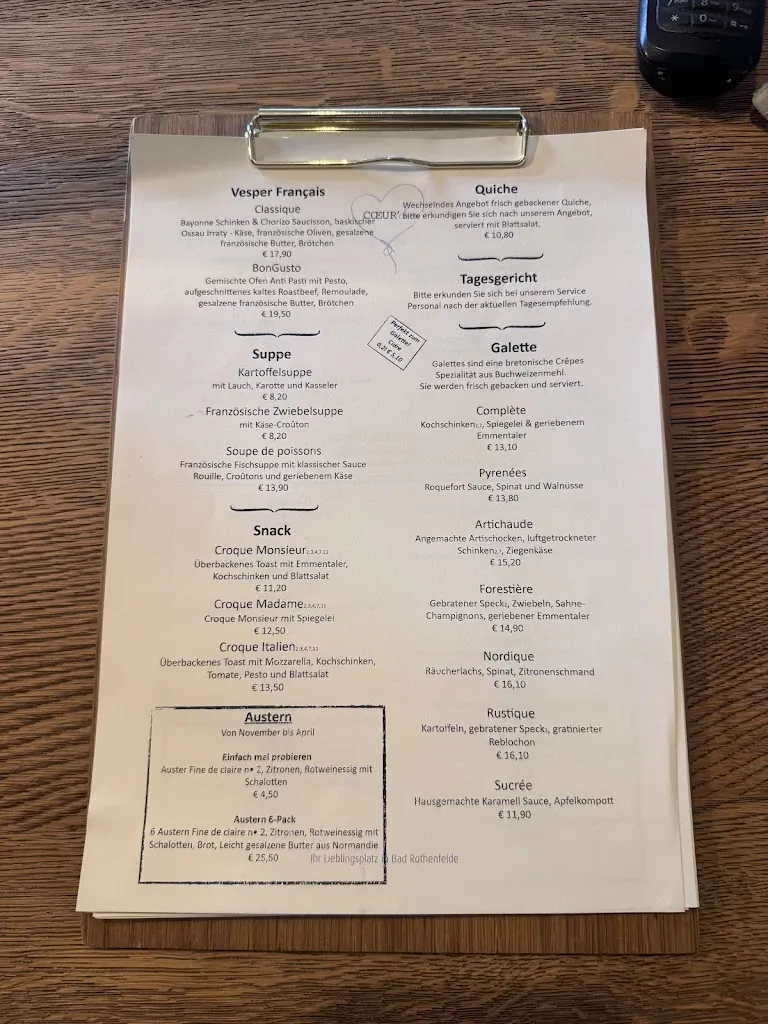 Menu_Café und Restaurant COEUR'chen_Rothenfelde_image_1