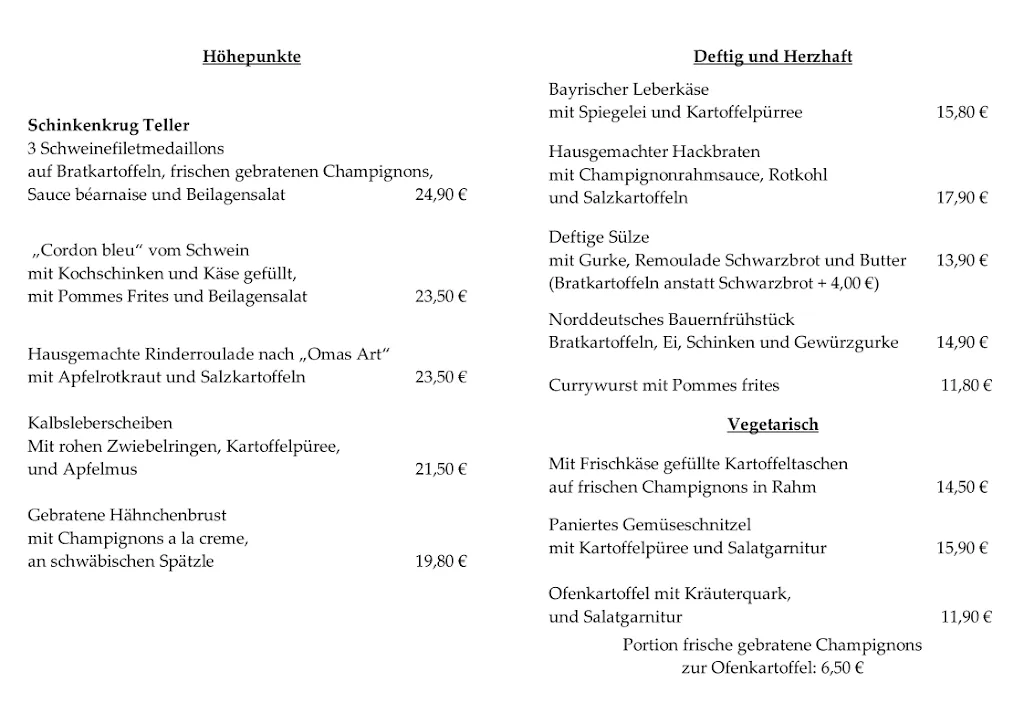 Menu_Schinkenkrug Bad Pyrmont GmbH u. Co. KG_Pyrmont_immagine_2