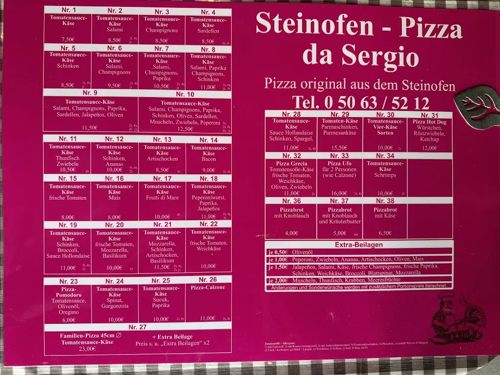 Menu_Steinofen Pizzeria da sergio_Salzdetfurth_image_2
