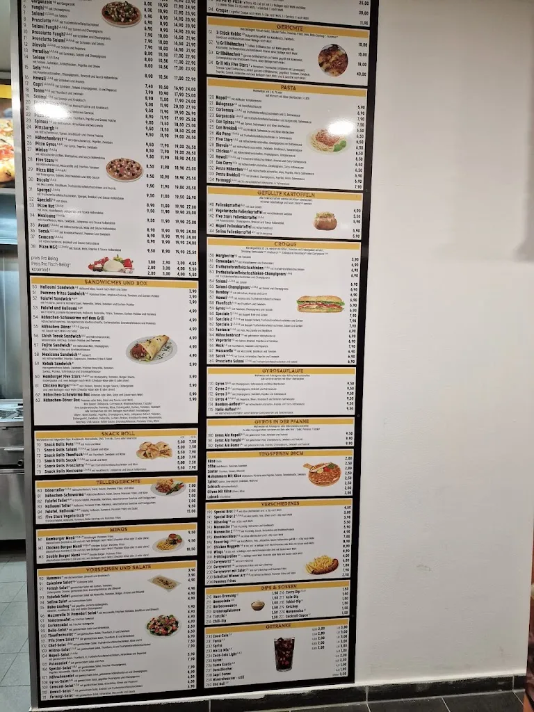 Menu_Five Stars Restaurant Pizza und Döner Bardowick_Bardowick_image_2