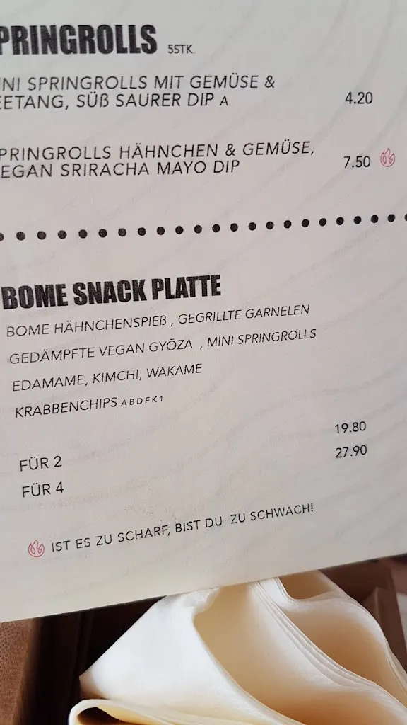Menu_BOME Restaurant Vechta_Vechta_image_1