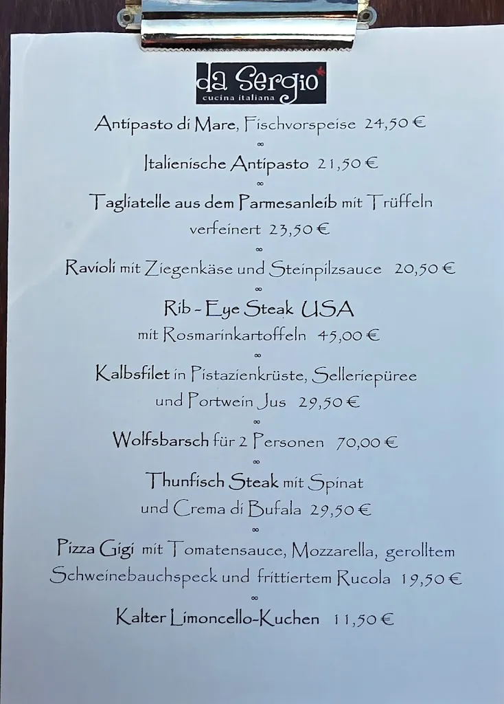 Menü_Ristorante da Sergio Bad Zwischenahn_Zwischenahn_Bild_1