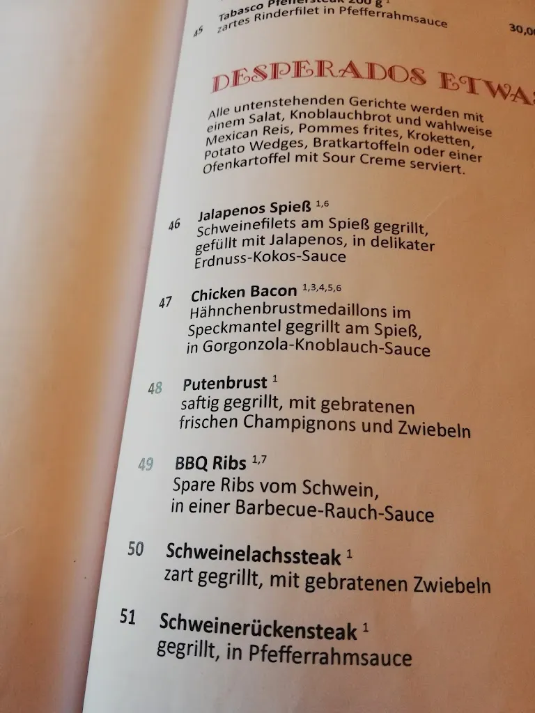 Menu_Desperados Mexican Steakhouse_Bergen_image_1