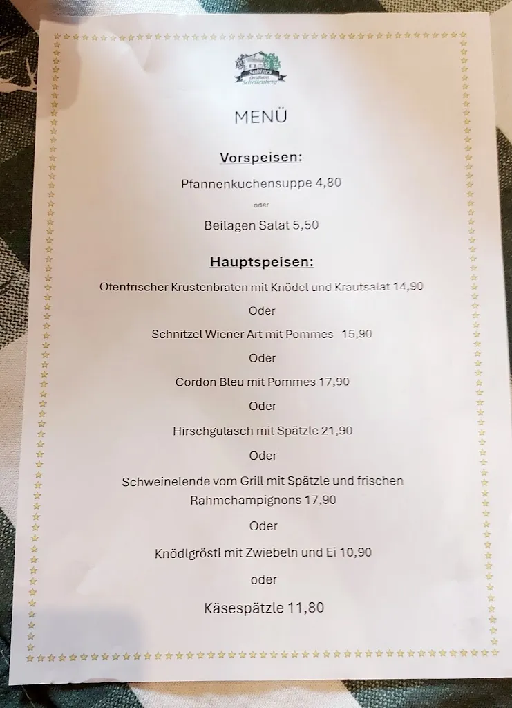 Menu_Sabine's Gasthaus Schellenberg_Bergen_image_1