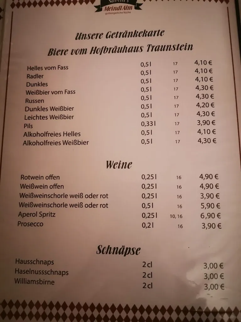 Menu_Meindl Alm Wirtshaus & Biergarten_Bergen_image_1