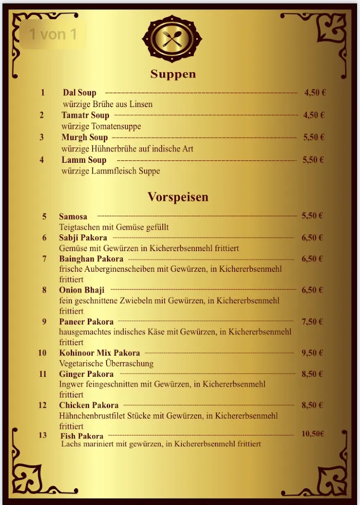 Menu_Indisches Restaurant Kohinoor_Bersenbrück_image_4