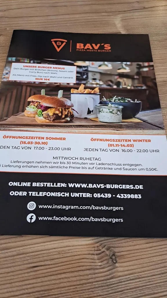 Menu_Bav's - Pizza meets Burger_Bersenbrück_immagine_3