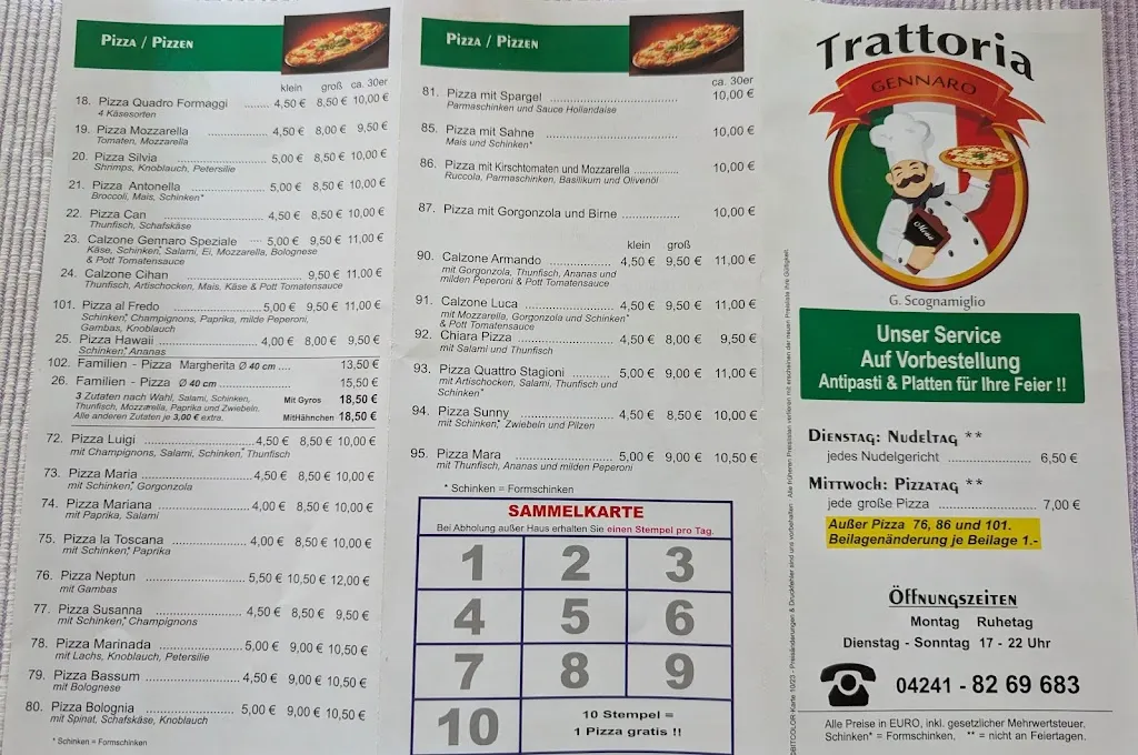 Menu_Trattoria Gennaro_Bassum_image_1