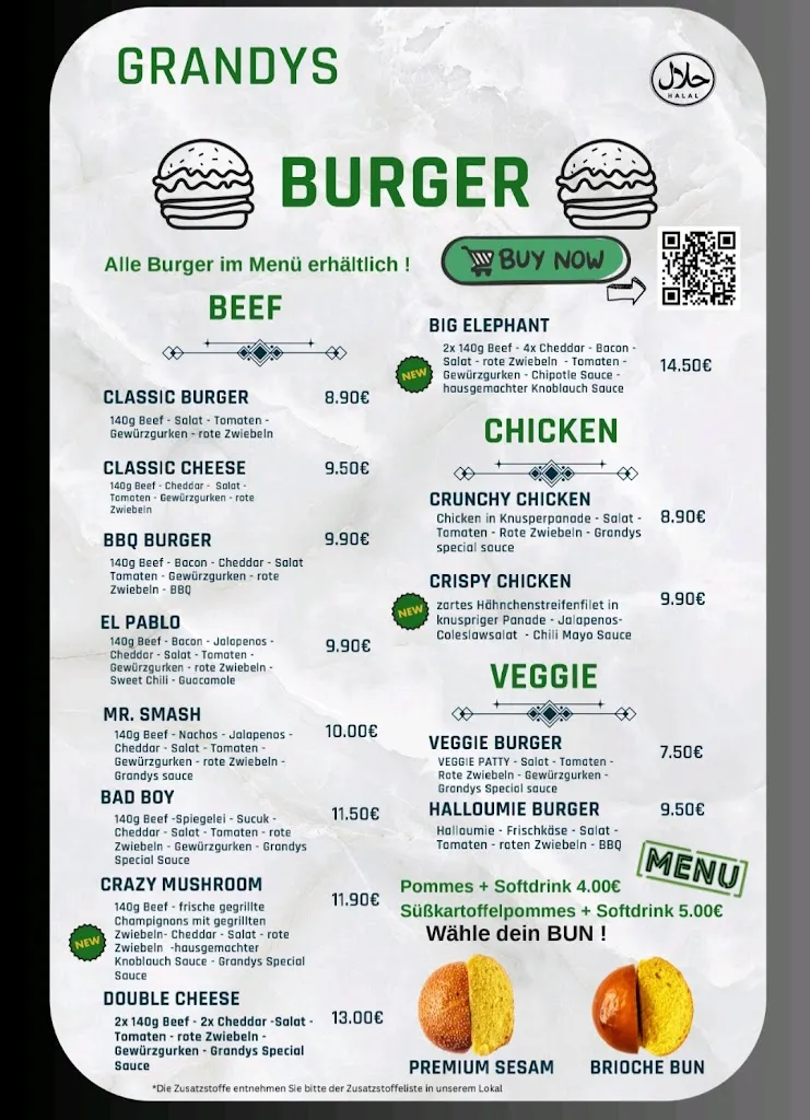 Menu_Grandys Burger & Subs Bassum_Bassum_immagine_1