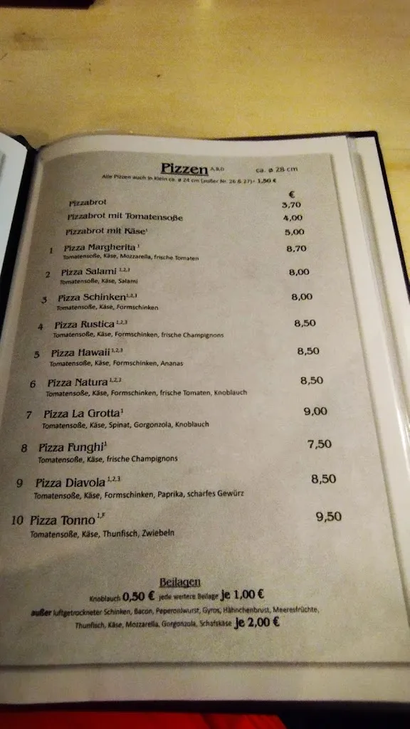 Menu_Pizzeria La Grotta_Gieboldehausen_image_1