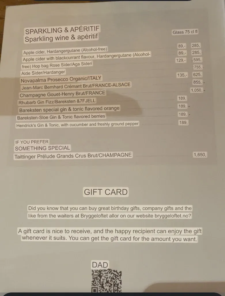 Menu_Bryggeloftet Restaurant_Norway_immagine_1