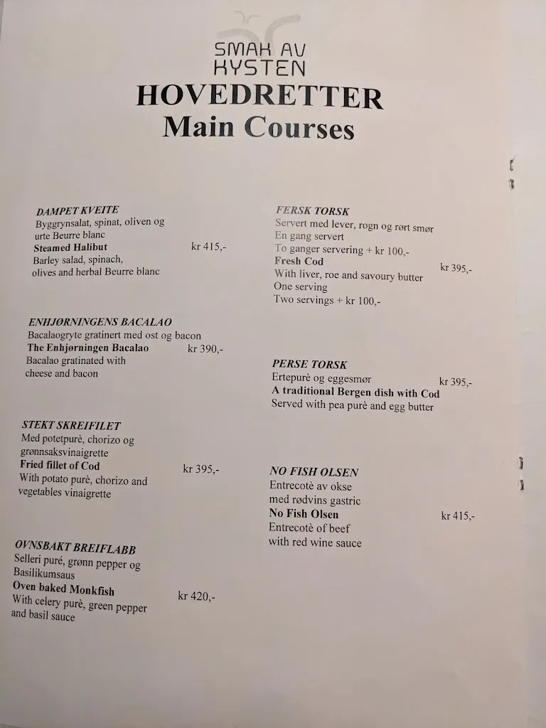 Menu_The Unicorn Fish Restaurant_Norway_immagine_4