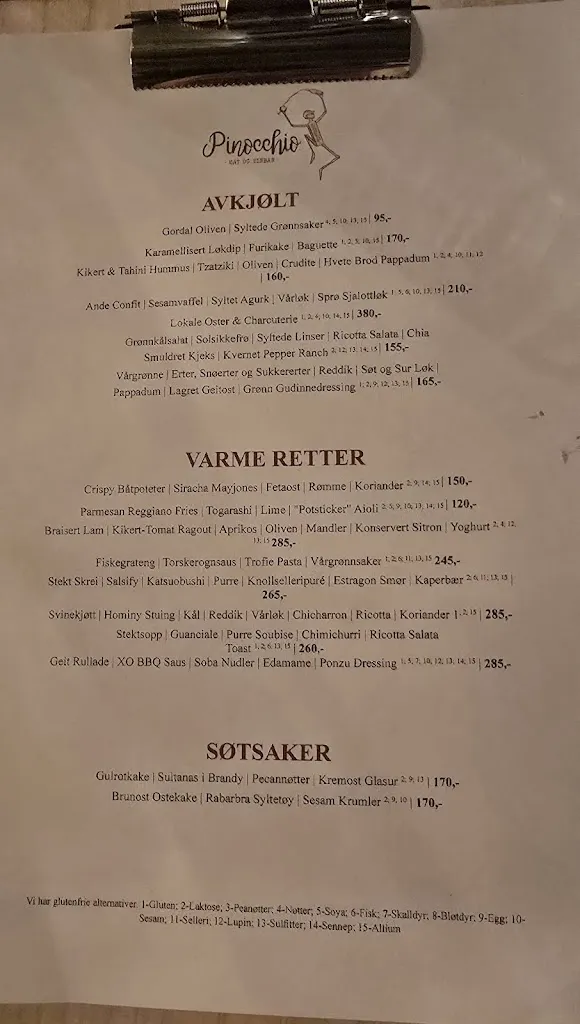 Menu_Pinocchio Mat og Vinbar_Norway_image_2