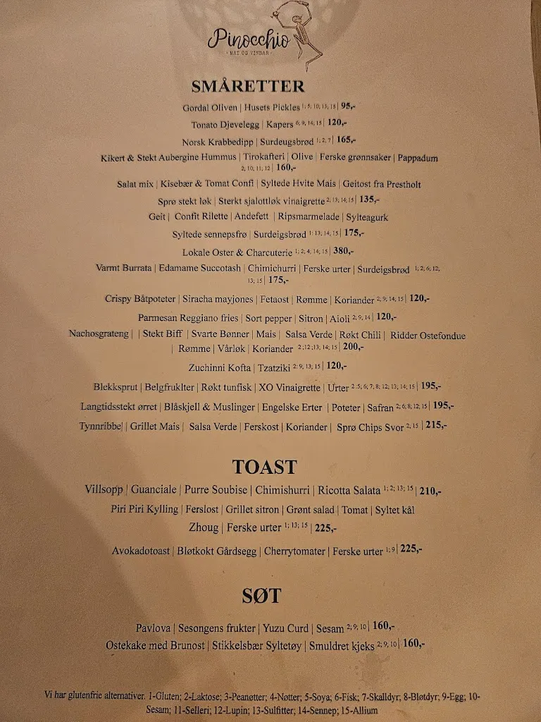 Menu_Pinocchio Mat og Vinbar_Norway_image_3