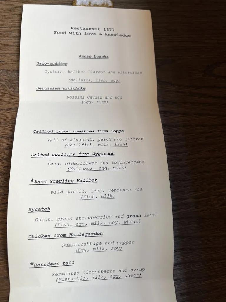 Menu_Restaurant 1877_Norway_immagine_4