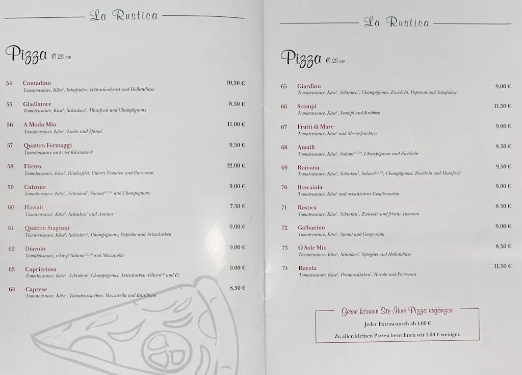 Menu_Ristorante Pizzeria La Rustica_Bissendorf_image_1
