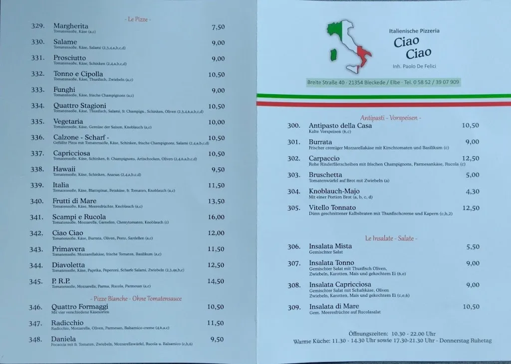 Menu_Ital. Pizzeria Ciao Ciao_Bleckede_image_4