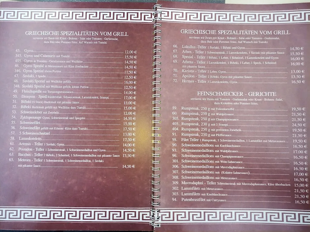 Menu_Restaurant Dionysos_Bockhorn_immagine_1