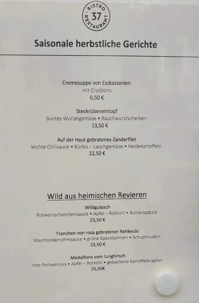 Menu_Bistro · Restaurant 37_Walsrode_image_1
