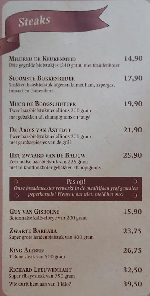 Menu_Robin Hood Ribhouse_Netherlands_image_3