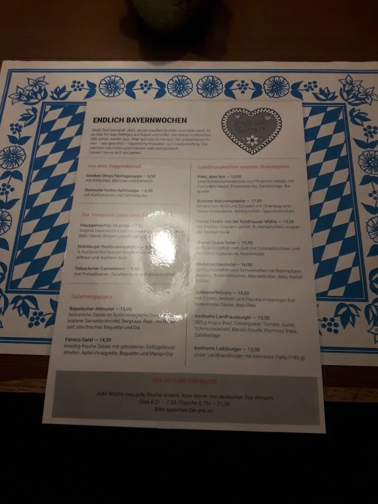 Menu_Hotel & Restaurant Landgasthaus Gieseke-Asshorn_Bohmte_immagine_1