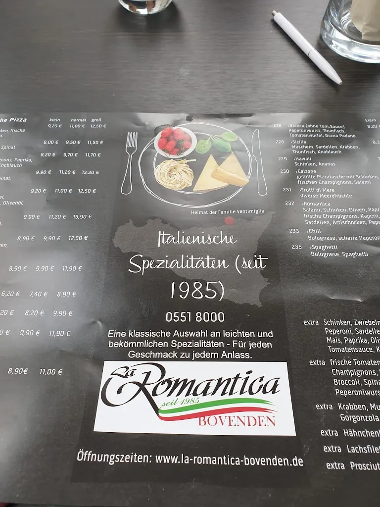 Menu_La Romantica Bovenden_Bovenden_image_1