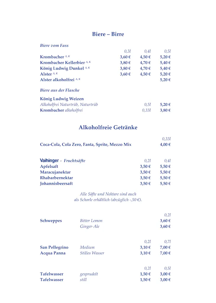 Menu_La Romantica_Göttingen_image_1