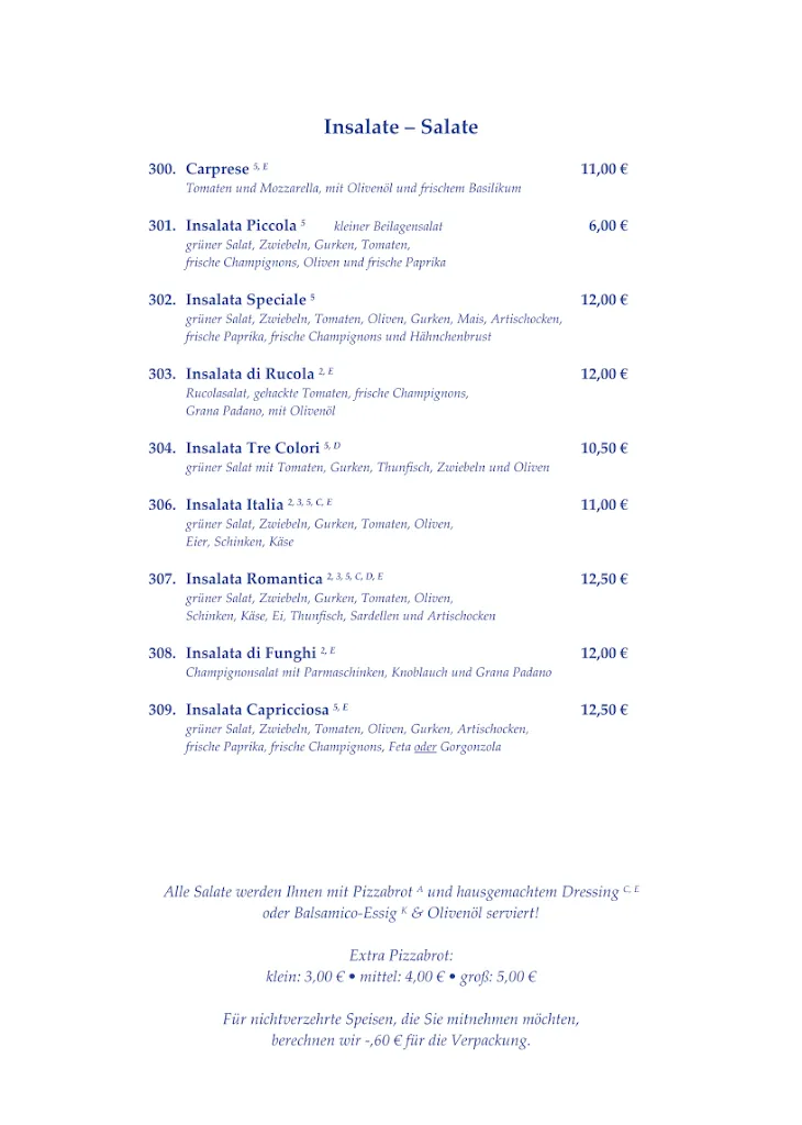 Menu_La Romantica_Göttingen_image_2