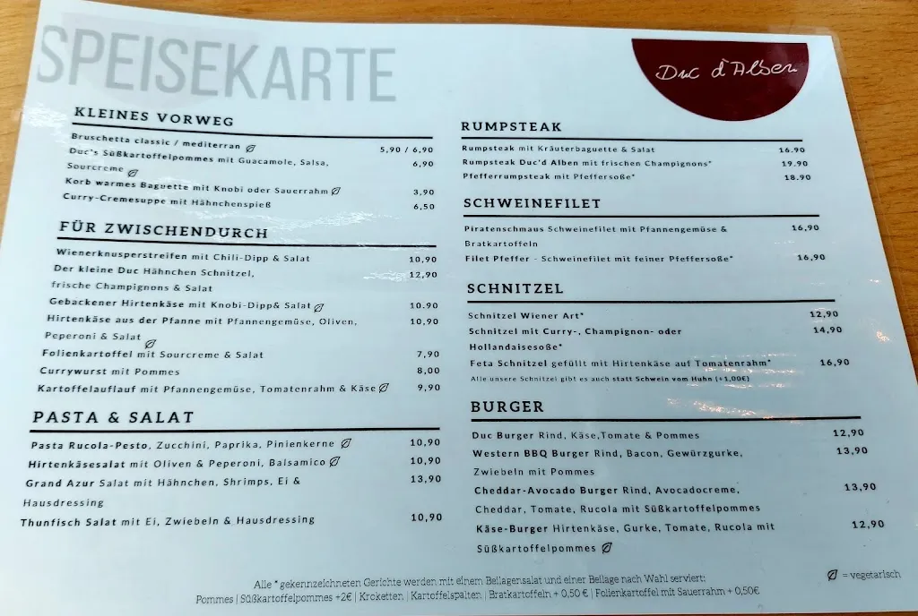 Menu_Duc d'Alben_(Unterweser)_image_1