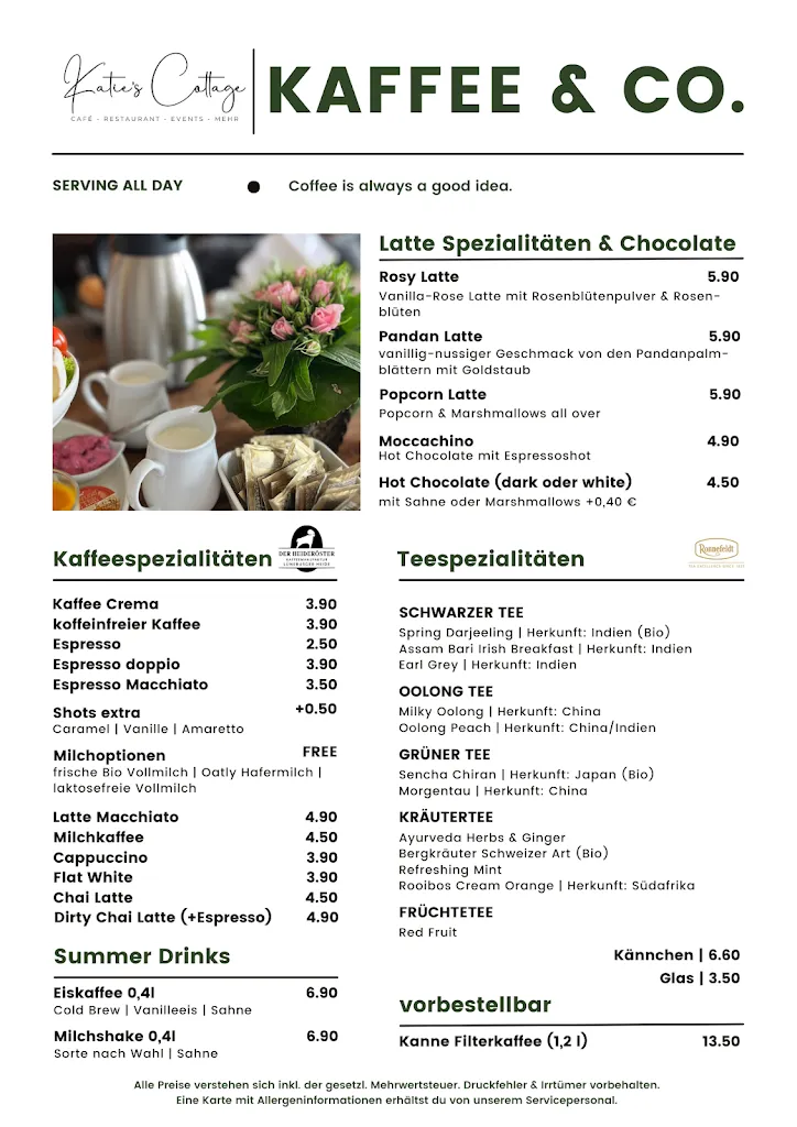 Menu_Katie's Cottage Restaurant Café & mehr_Brackel_imagen_1