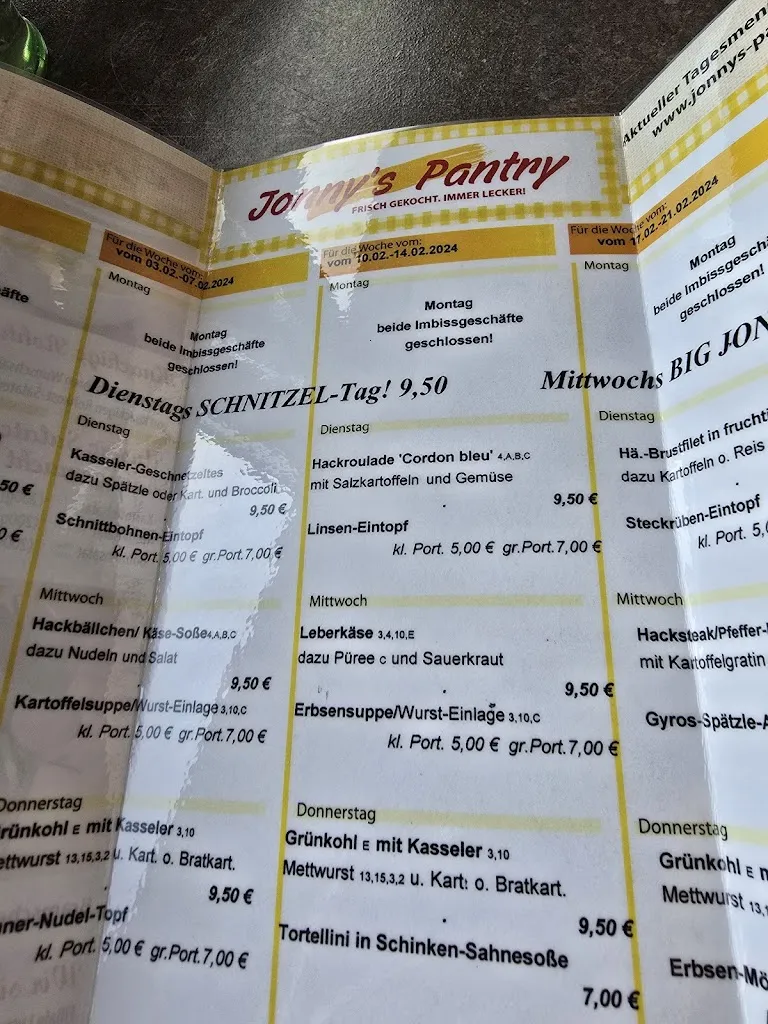 Menü_Jonny's Pantry_Bramsche_Bild_3