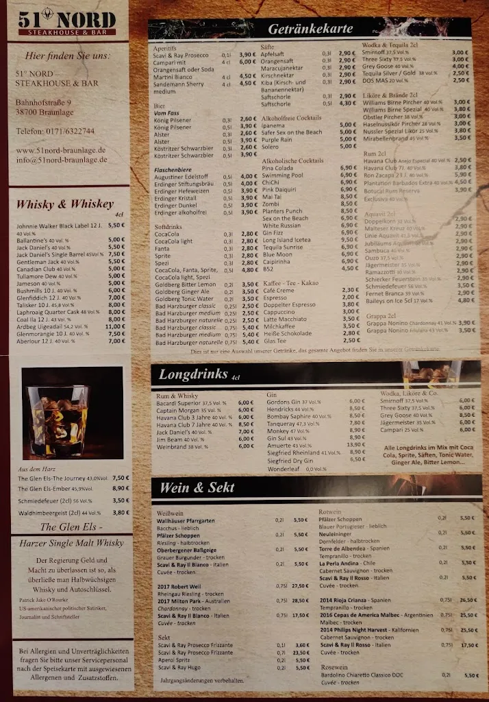 Menu_51° Nord - Steakhouse & Bar_Braunlage_image_1