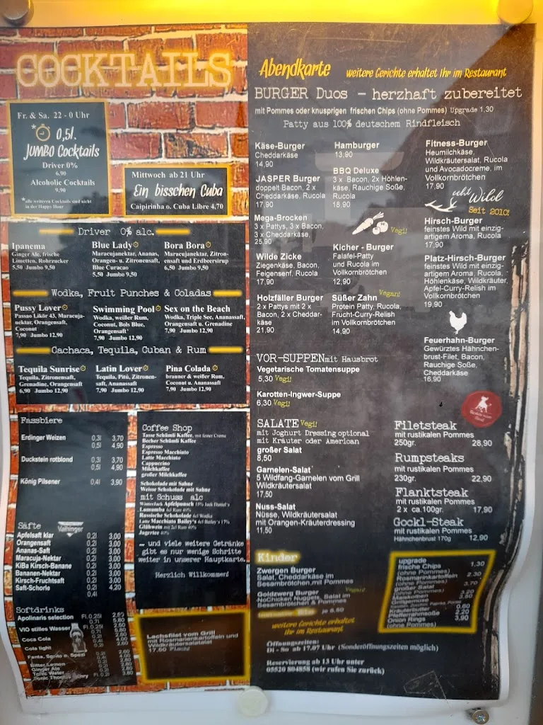 Menu_JASPER Grill Bar & Lounge / Club_Braunlage_image_4