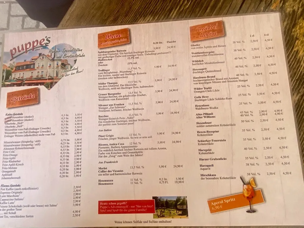 Menu_Harzer Spezialitäten & Brotzeitstube puppe‘s_Braunlage_image_3