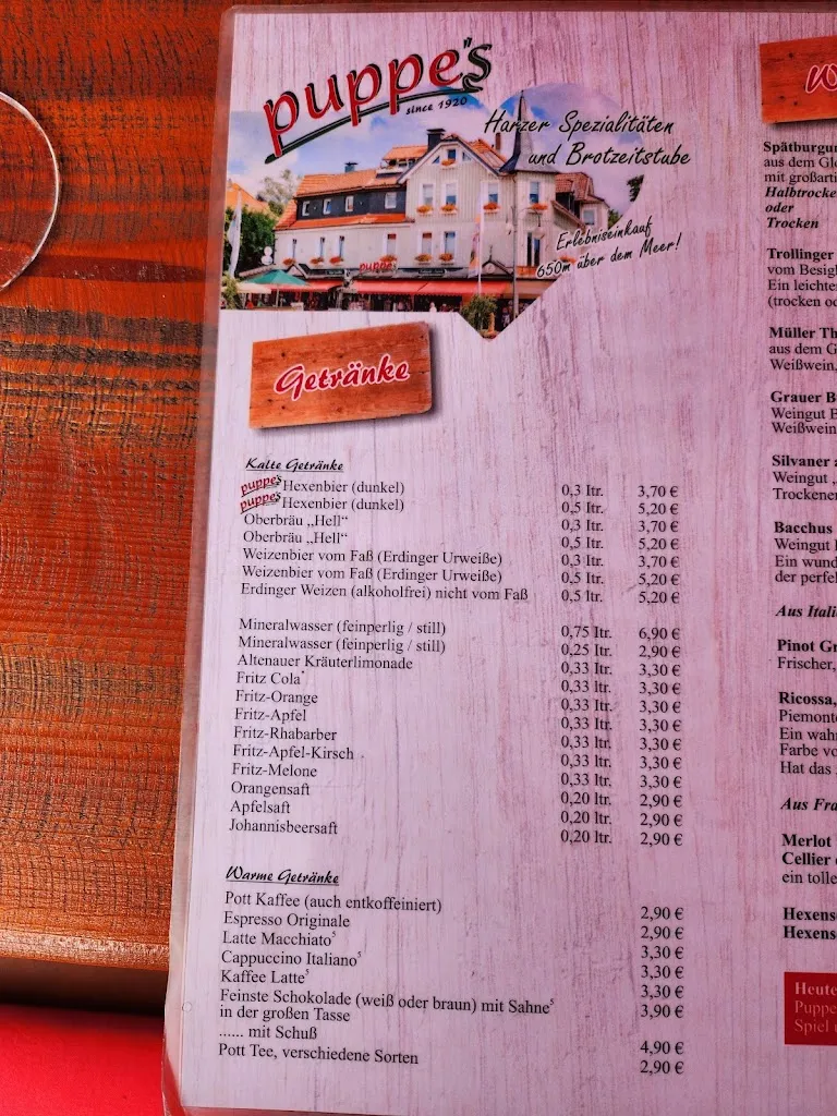 Menu_Harzer Spezialitäten & Brotzeitstube puppe‘s_Braunlage_image_4